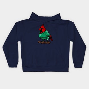 Tracksuited Red Cardinal Kids Hoodie